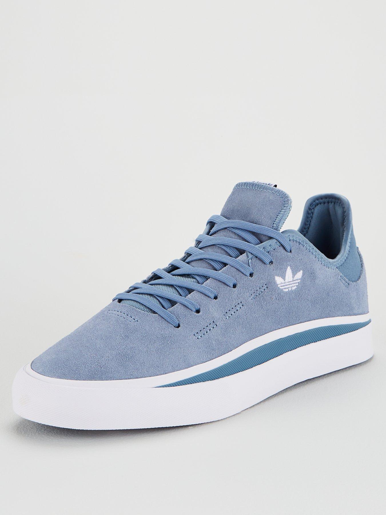 adidas originals sabalo trainers in white and blue