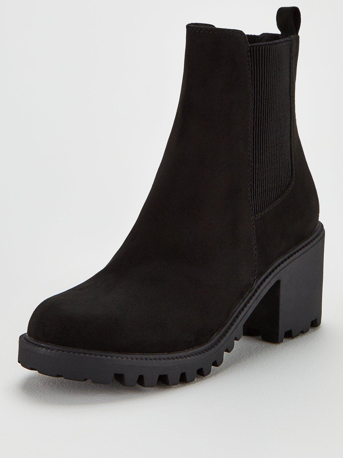 chunky heeled boots uk