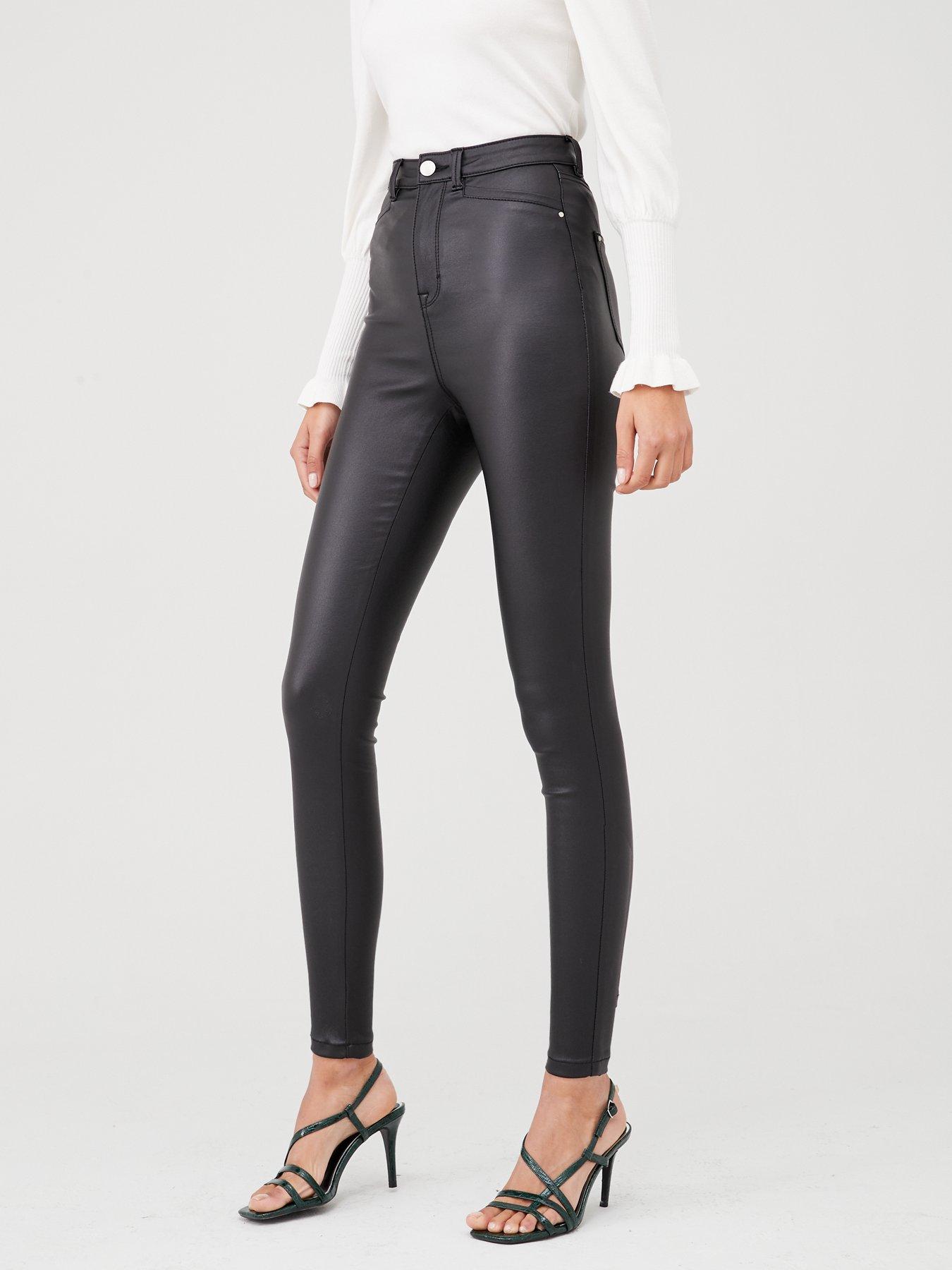 black coated super skinny jeans