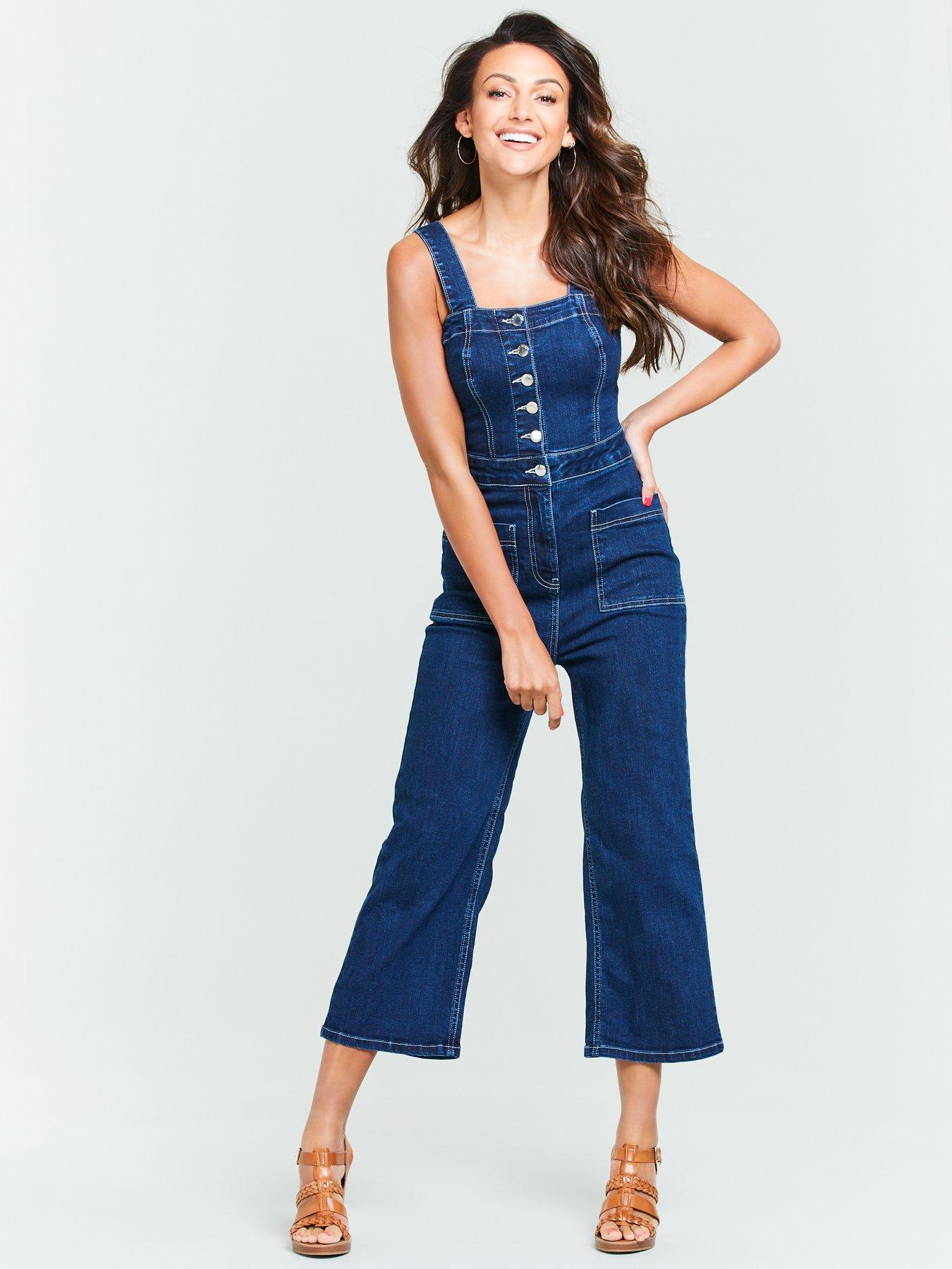 michelle keegan denim jumpsuit