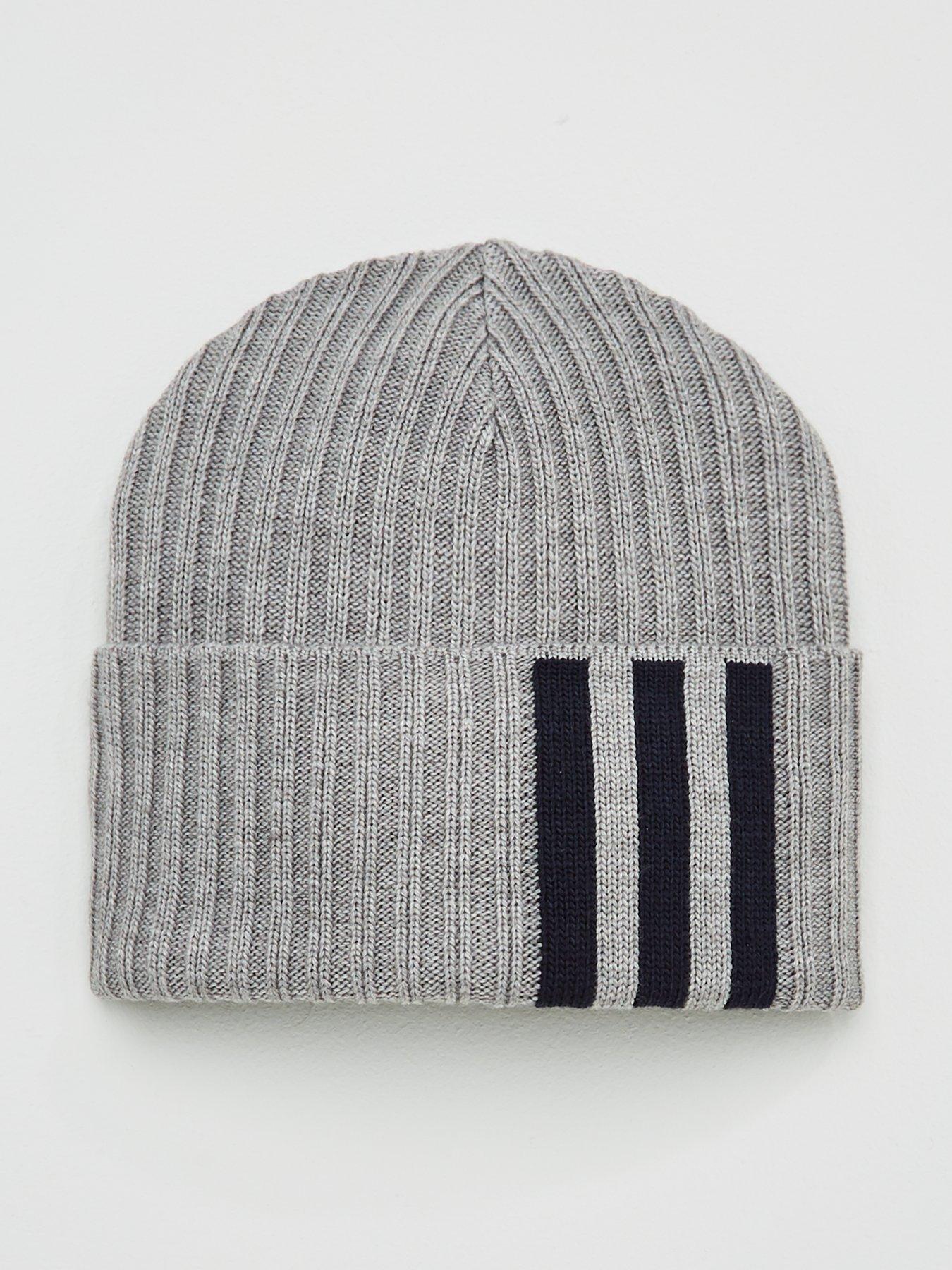 adidas striped beanie