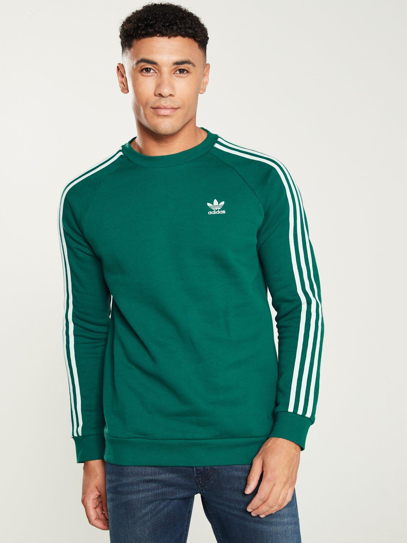 three stripe crew neck sweat by adidas