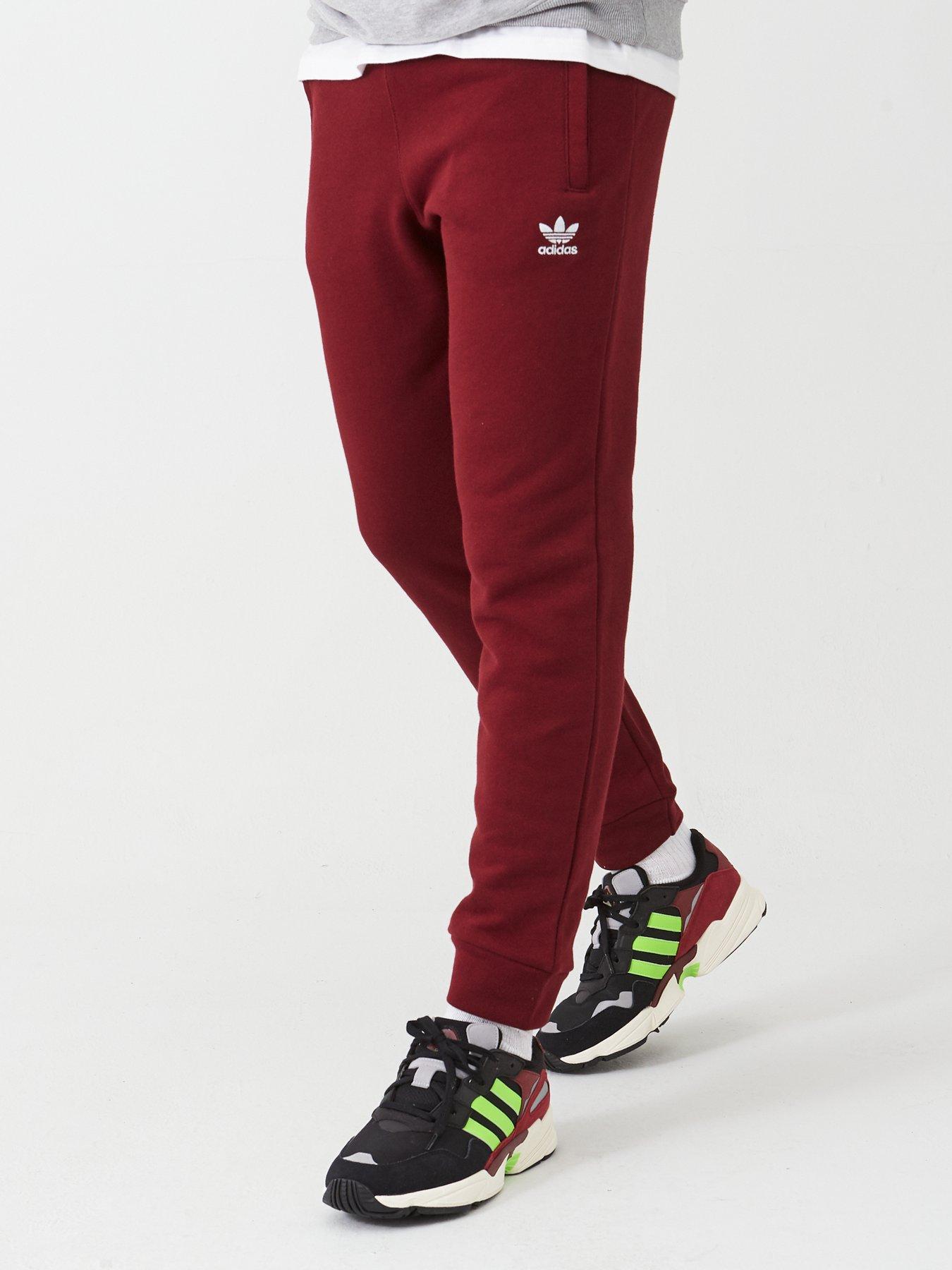adidas originals essential trefoil cuffed fleece pants