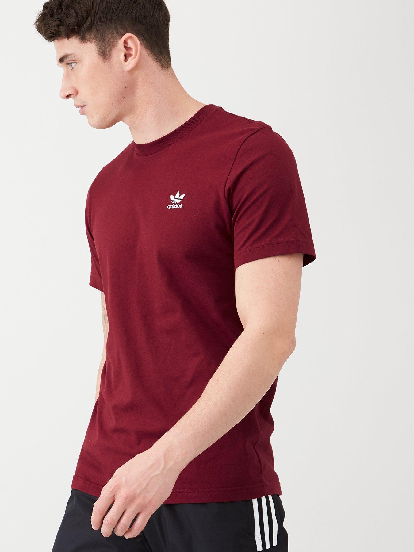 adidas t shirt burgundy