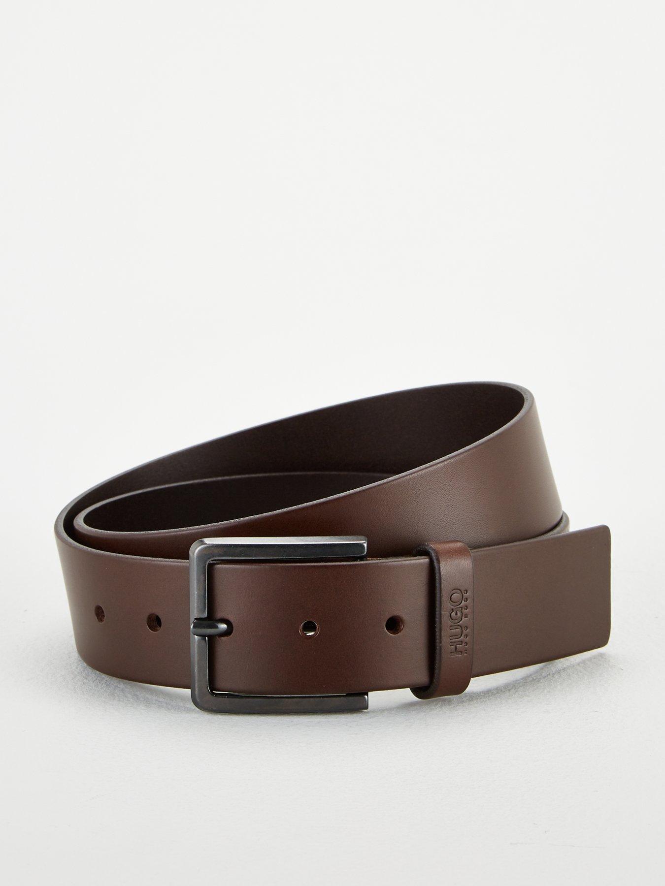 Hugo gionio leather belt in clearance black