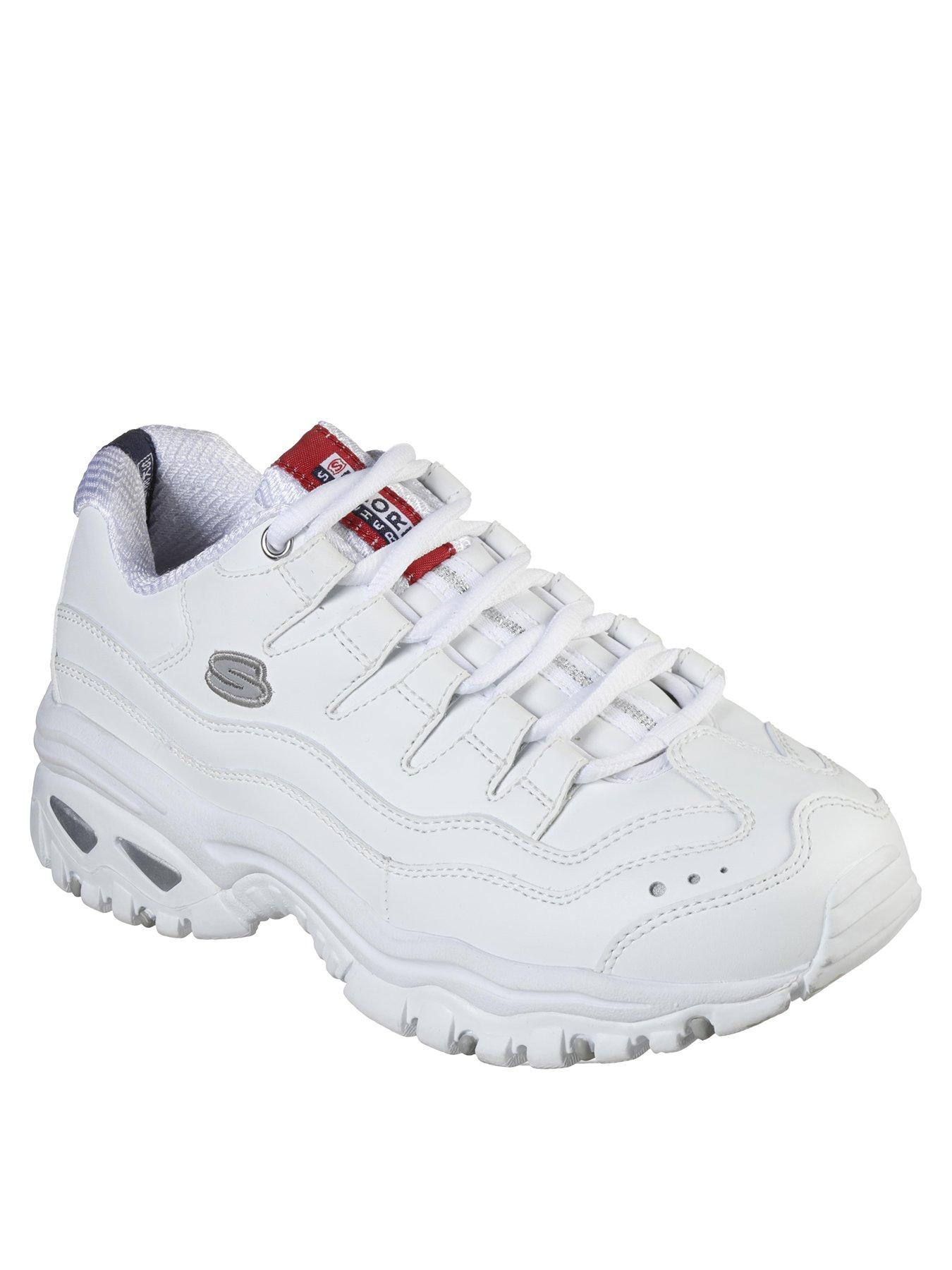 sketchers white trainers