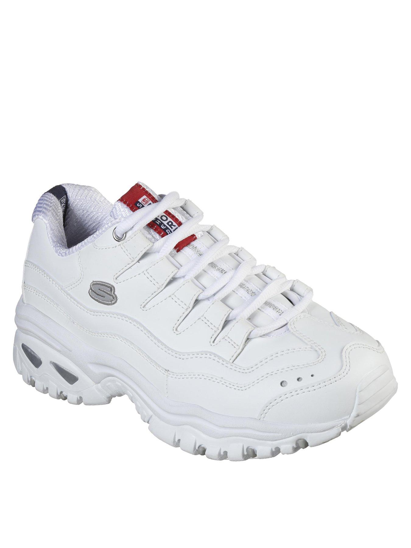 skechers white trainers