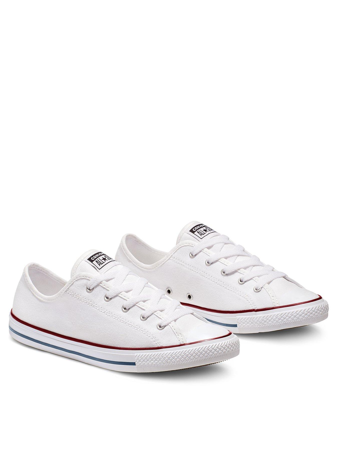 mosterd Ijver Plagen Converse Chuck Taylor All Star Dainty Canvas Ox Plimsolls - White |  very.co.uk