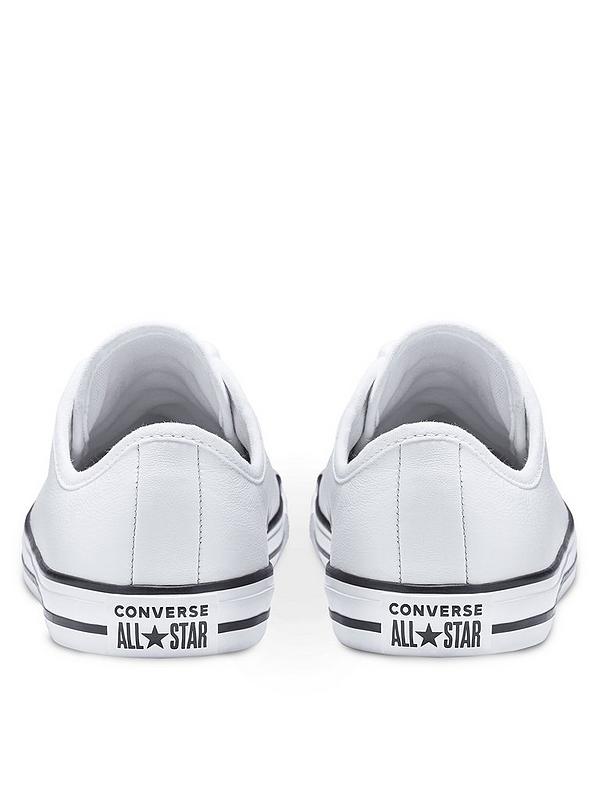 Converse Chuck Taylor All Star Leather Ox Plimsolls White | very.co.uk