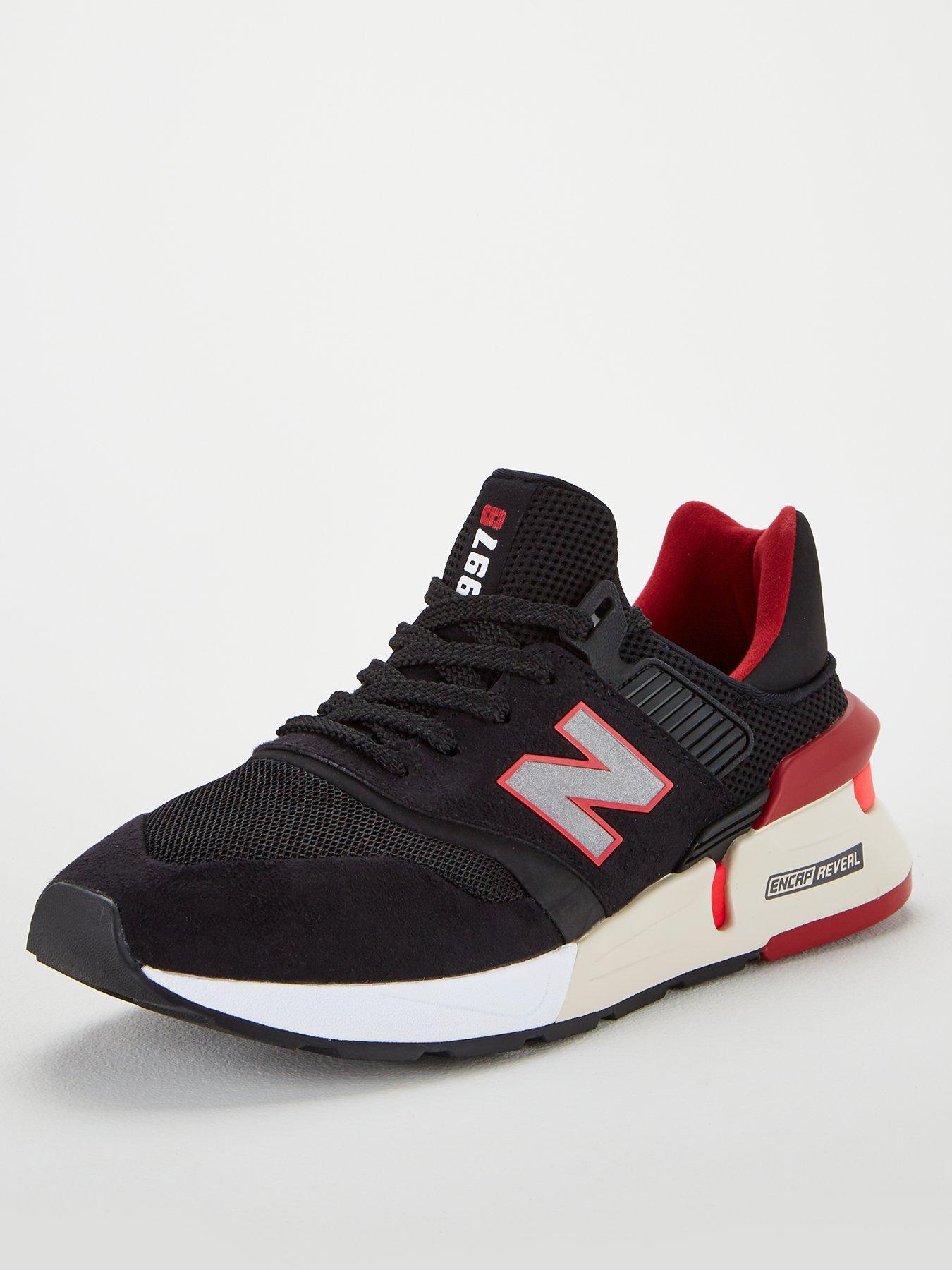 new balance 997s black red