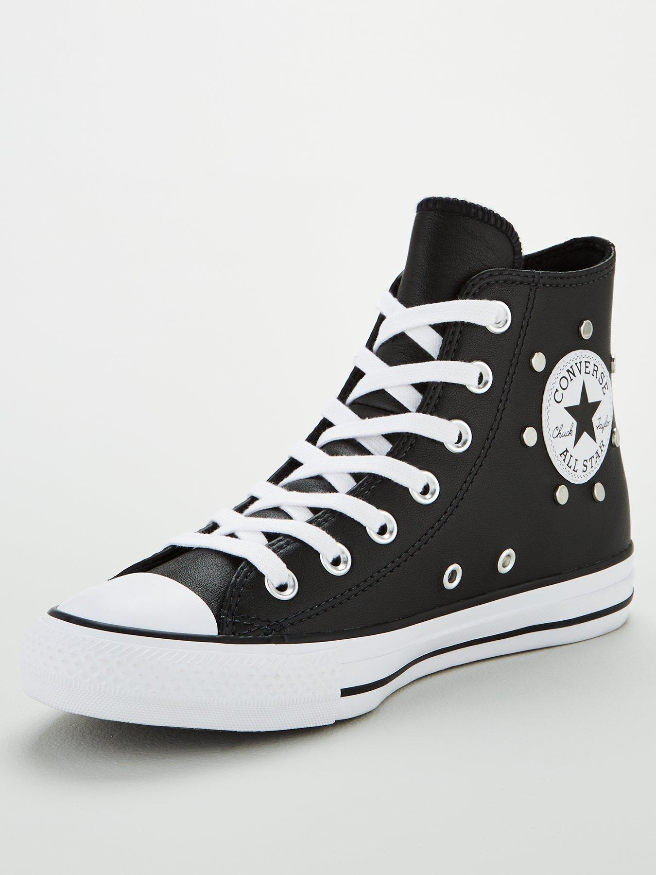 black converse with studs