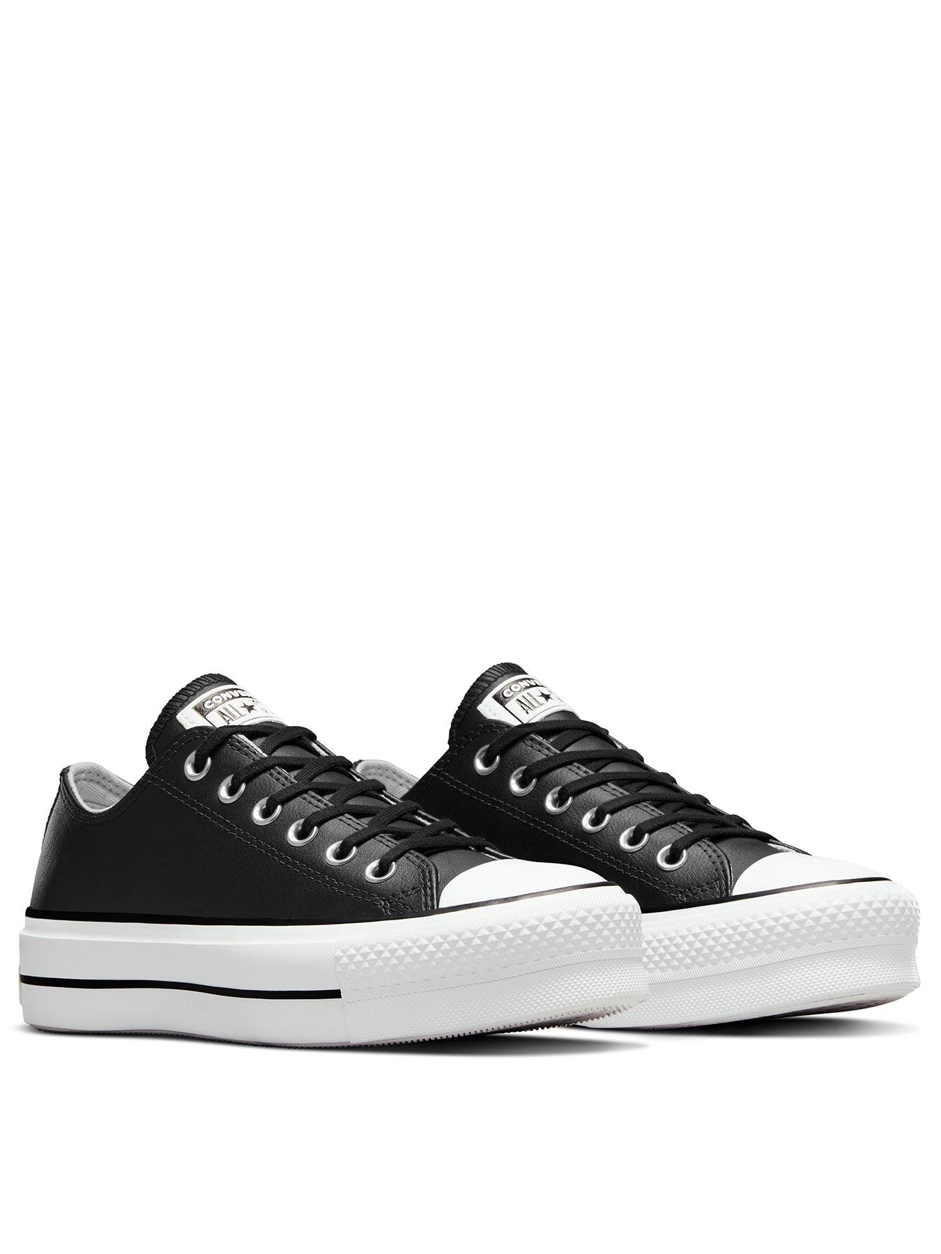 Black leather on sale converse australia