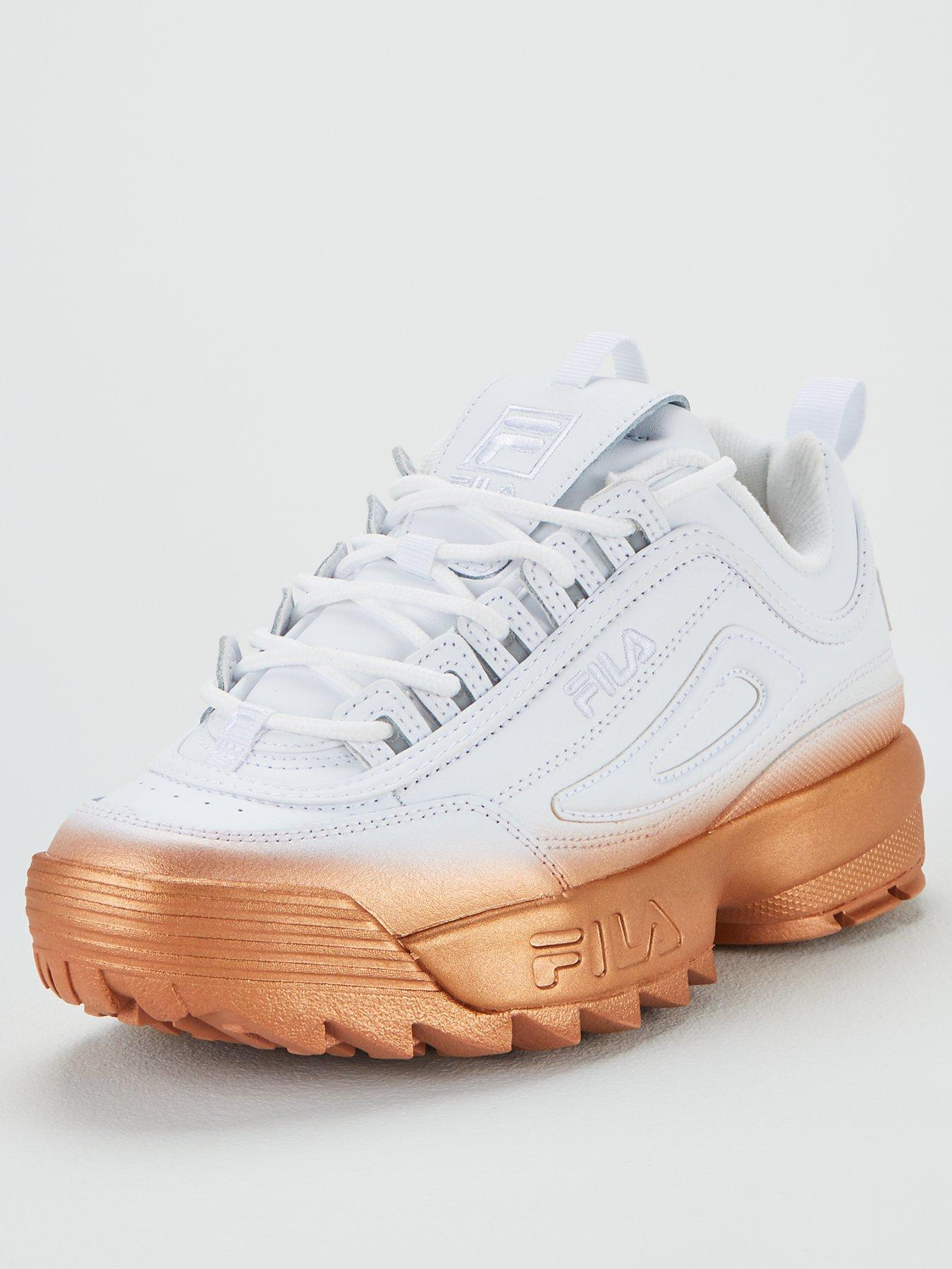 fila disruptor 2 white pink gold