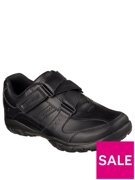 skechers-lightweight-grambler-strap-school-shoes-black
