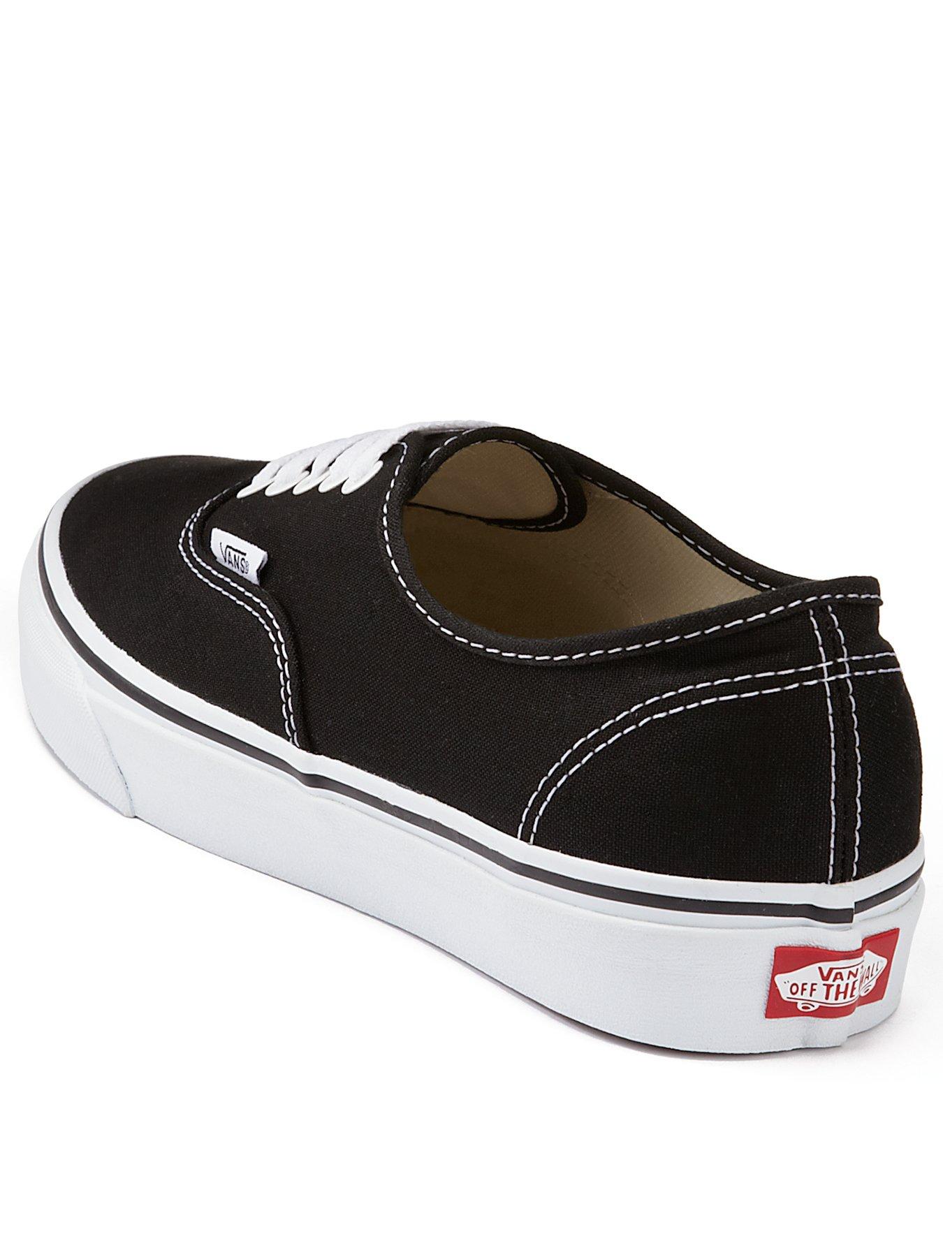 Black and white authentic vans outlet womens