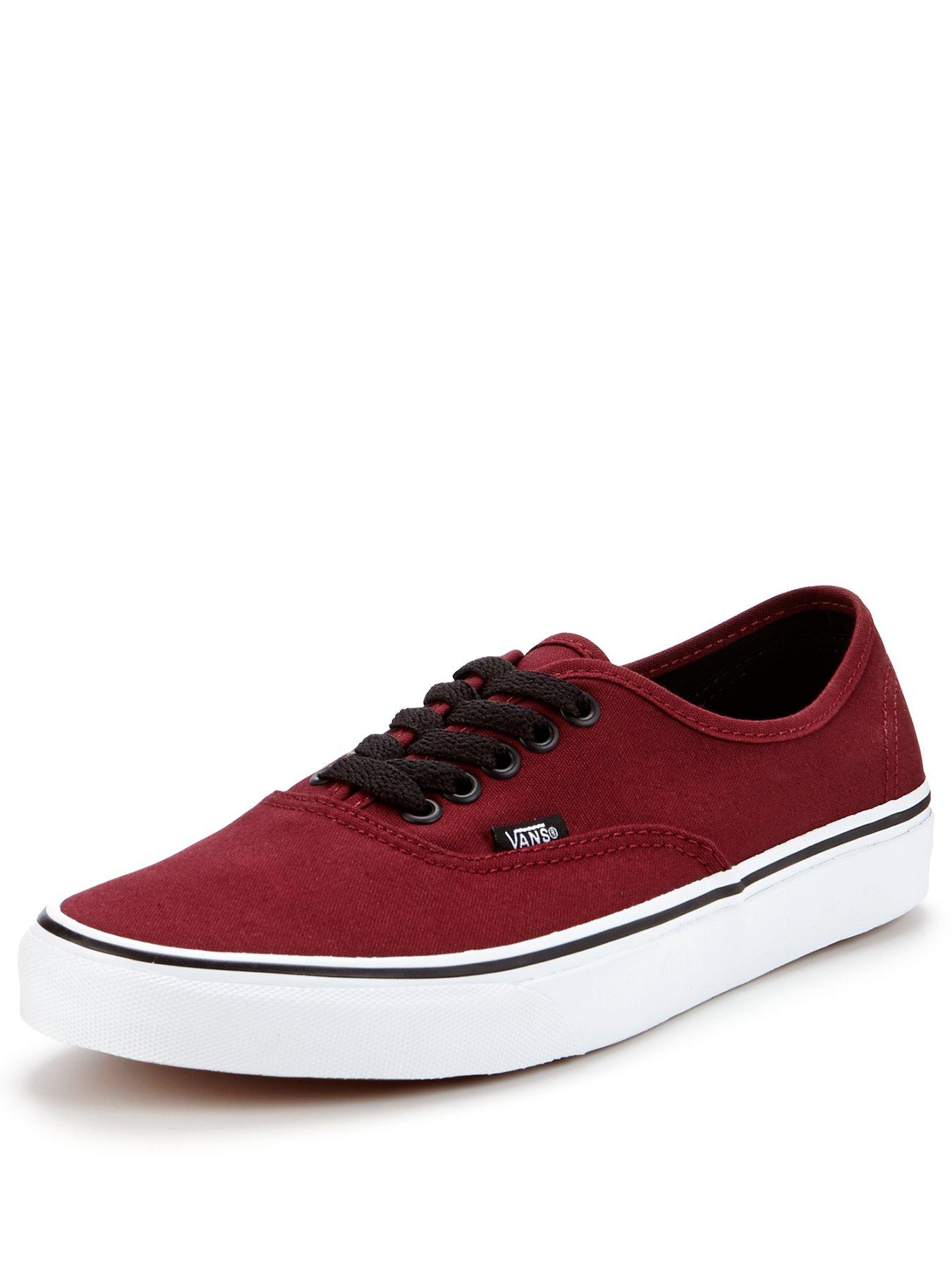 vans maroon and white