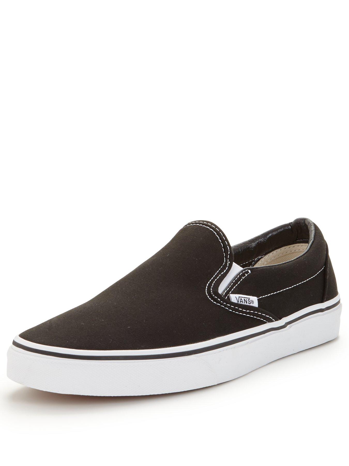 Vans black womens slip ons on sale