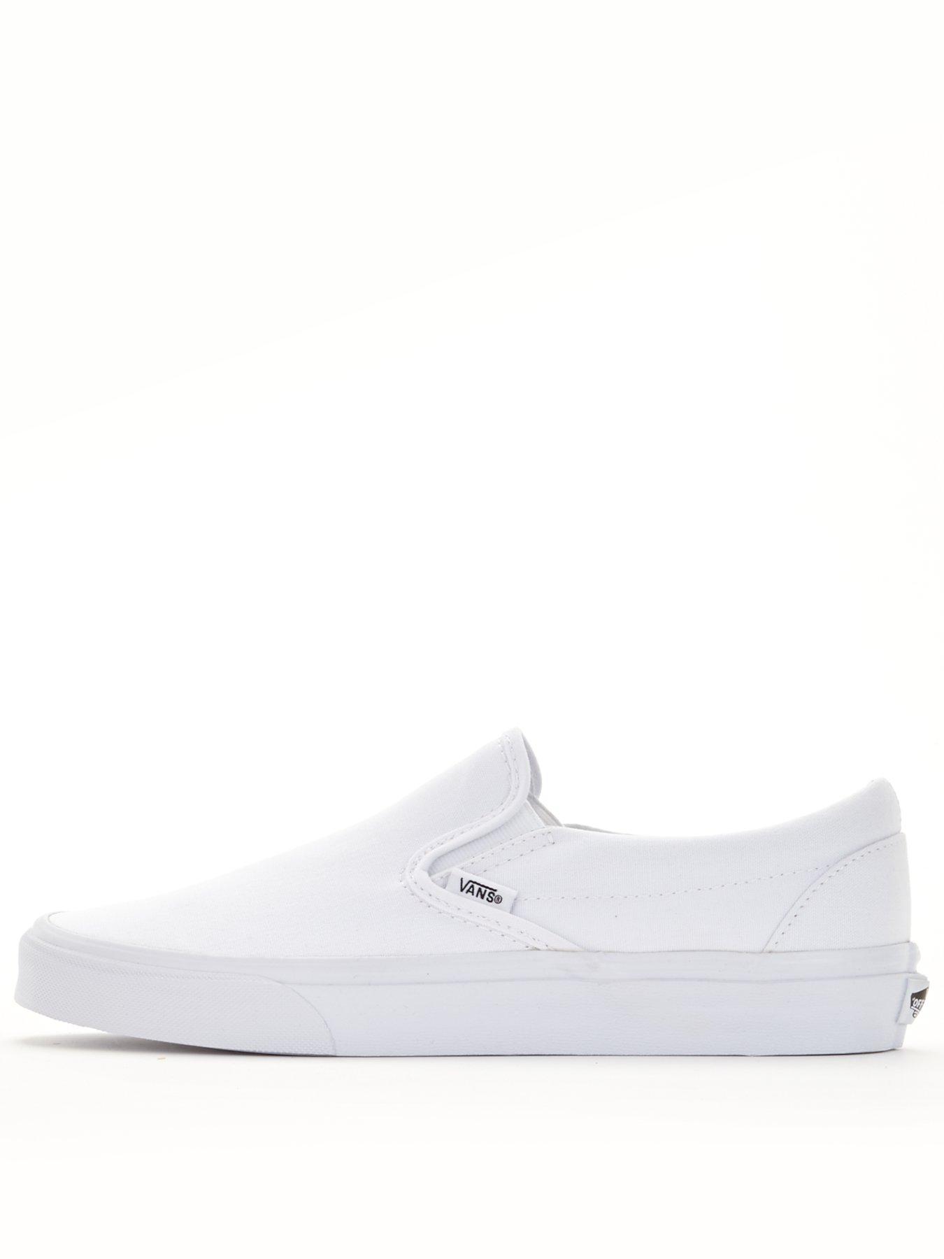 Ladies white store slip on plimsolls