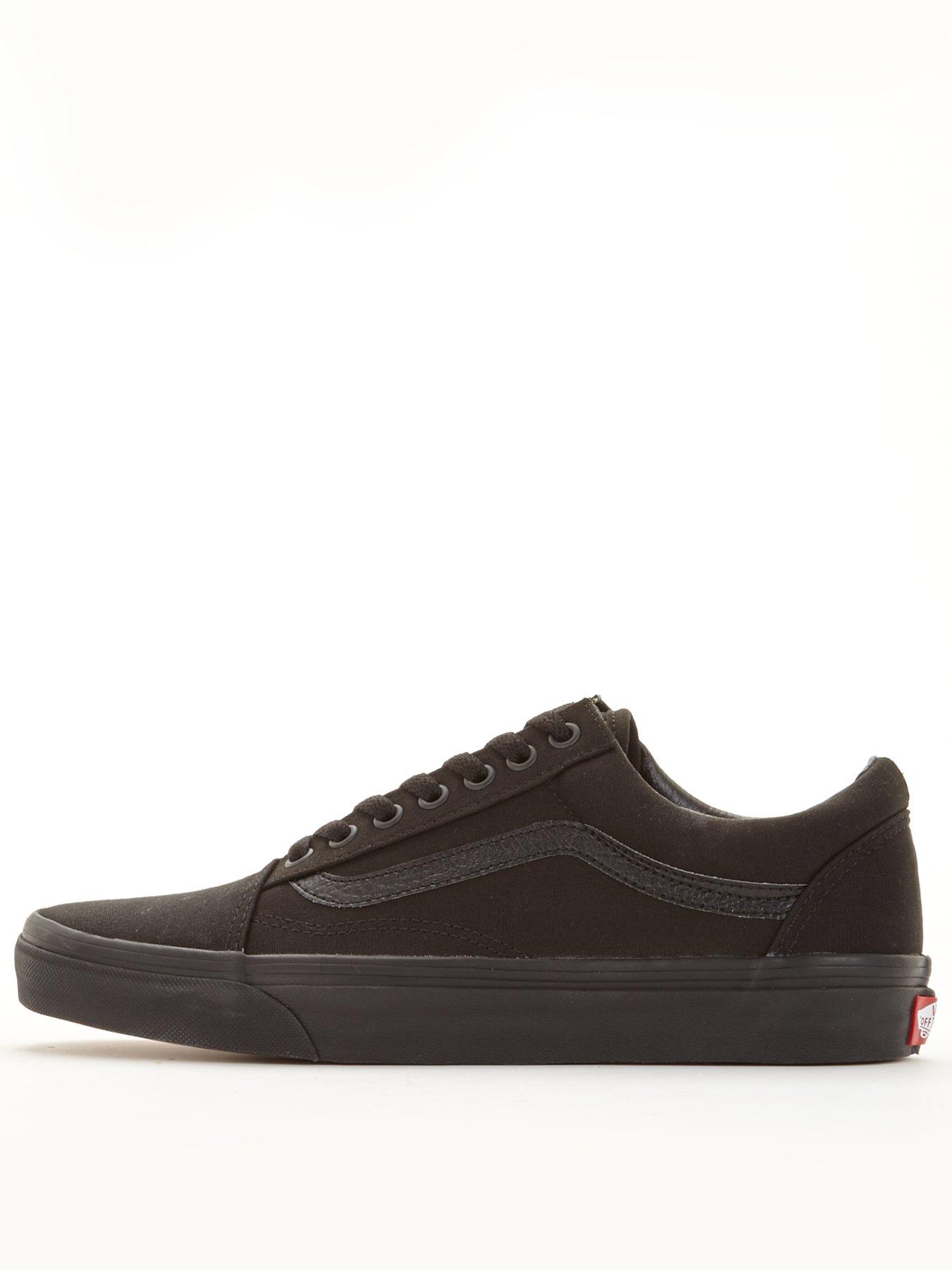 Plain black hot sale and white vans