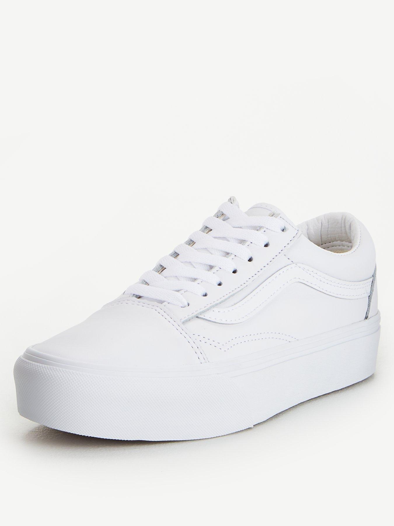 white leather platform trainers uk