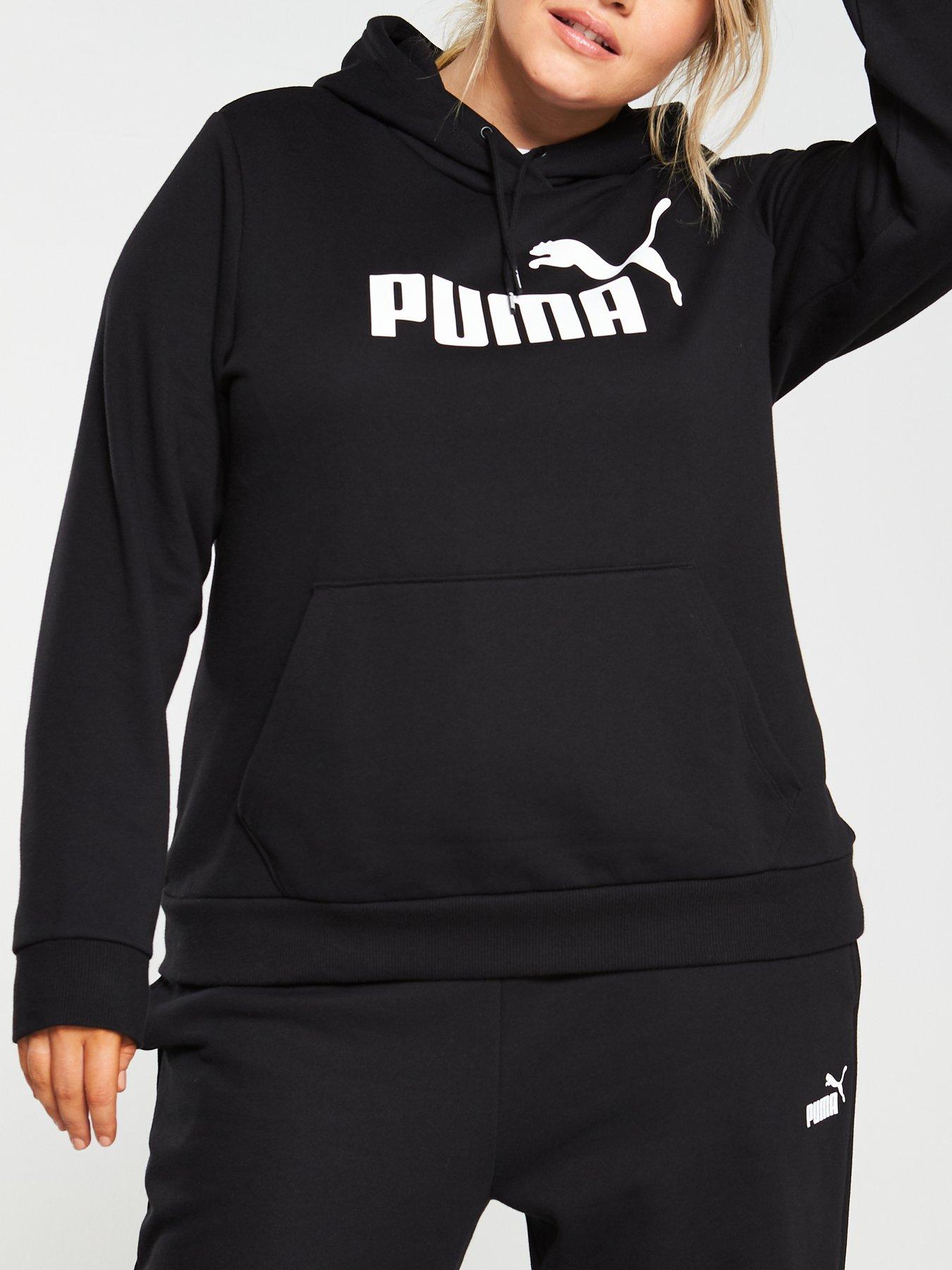 puma retro logo fleece hoodie