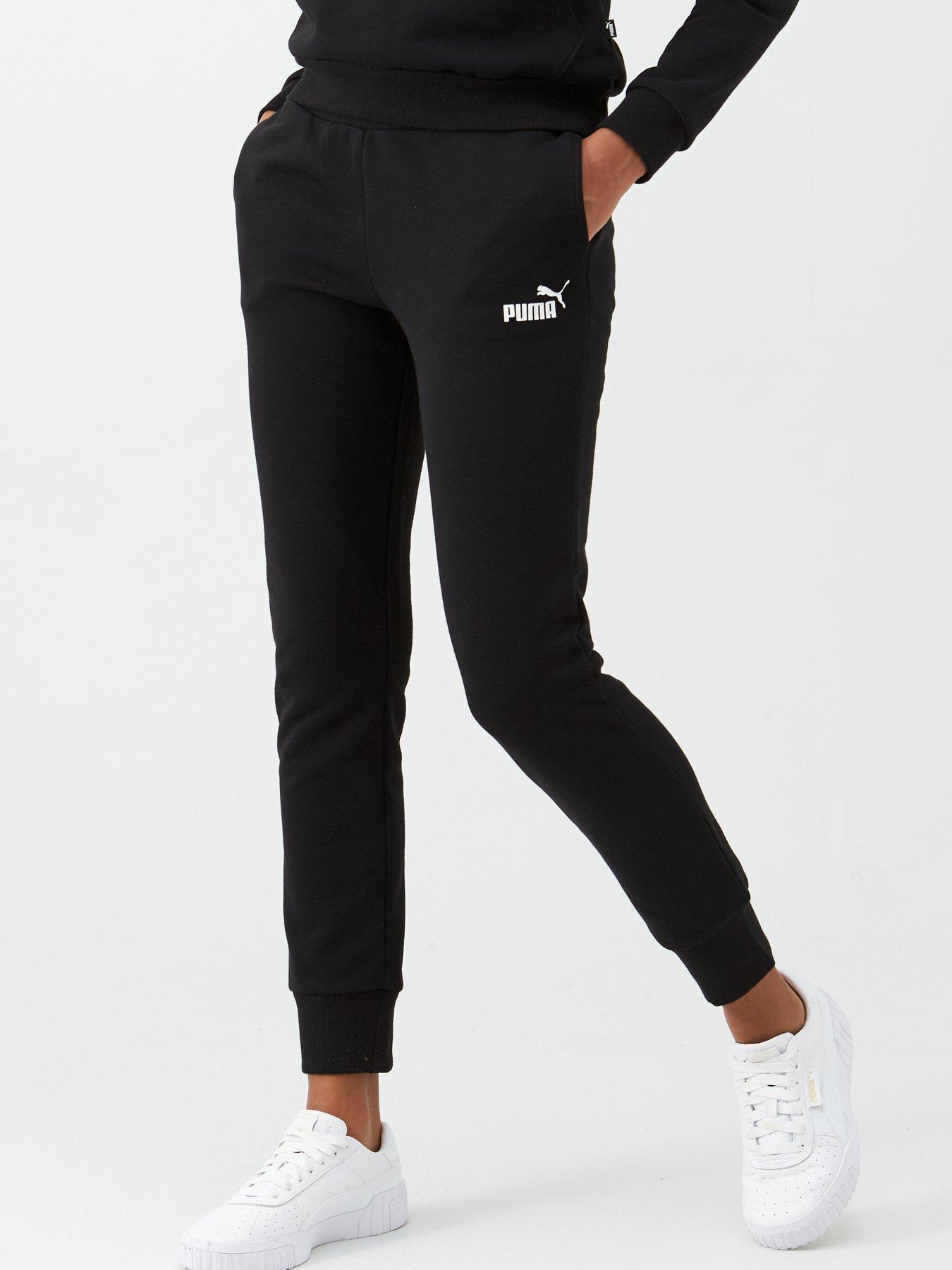 puma joggers black