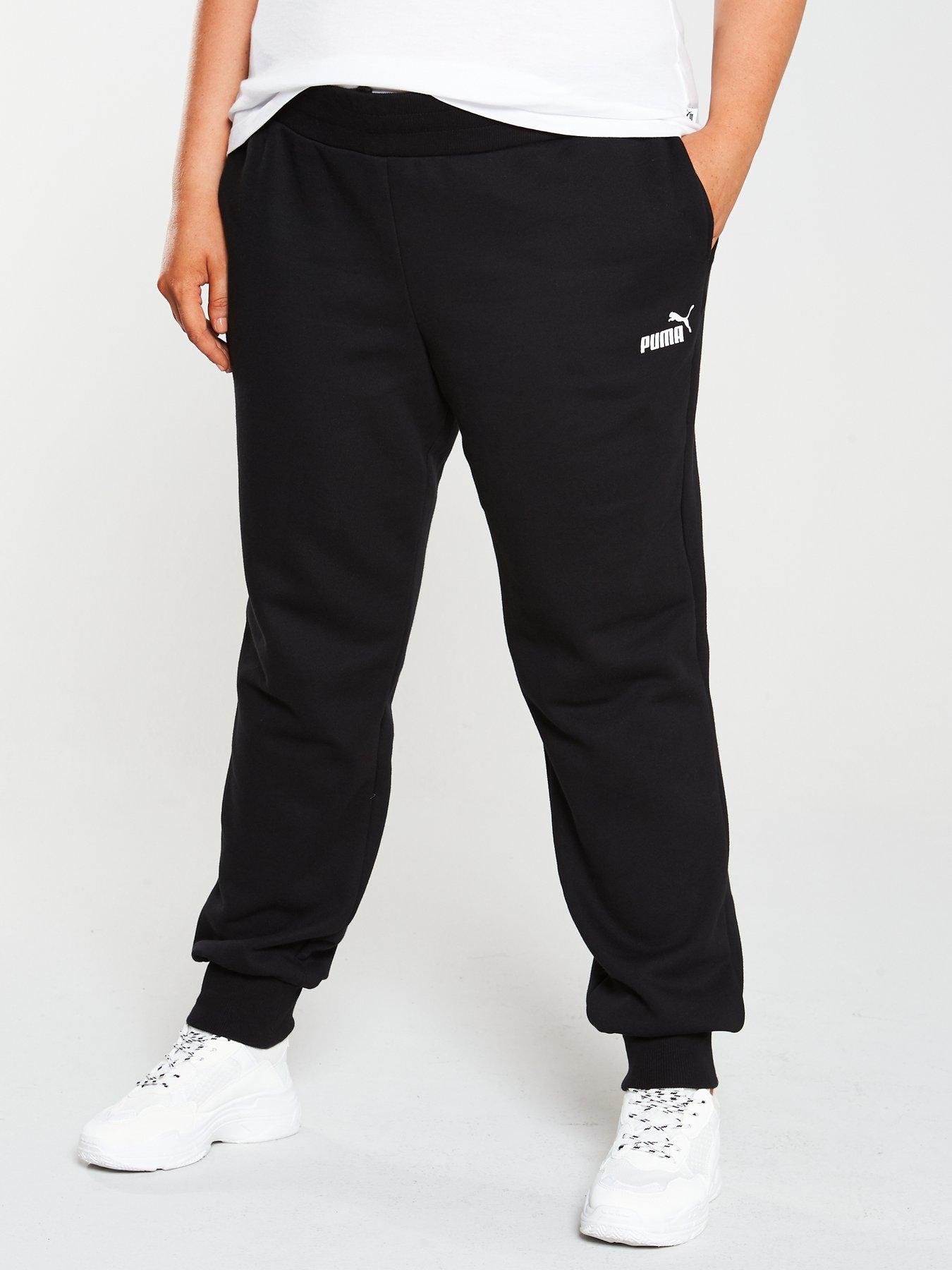 puma skinny fit tracksuit set in black