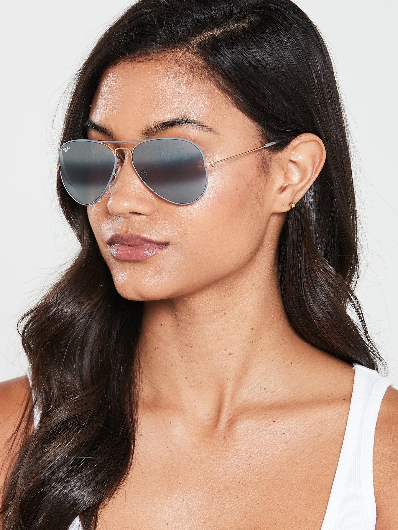 gold mirrored ray bans