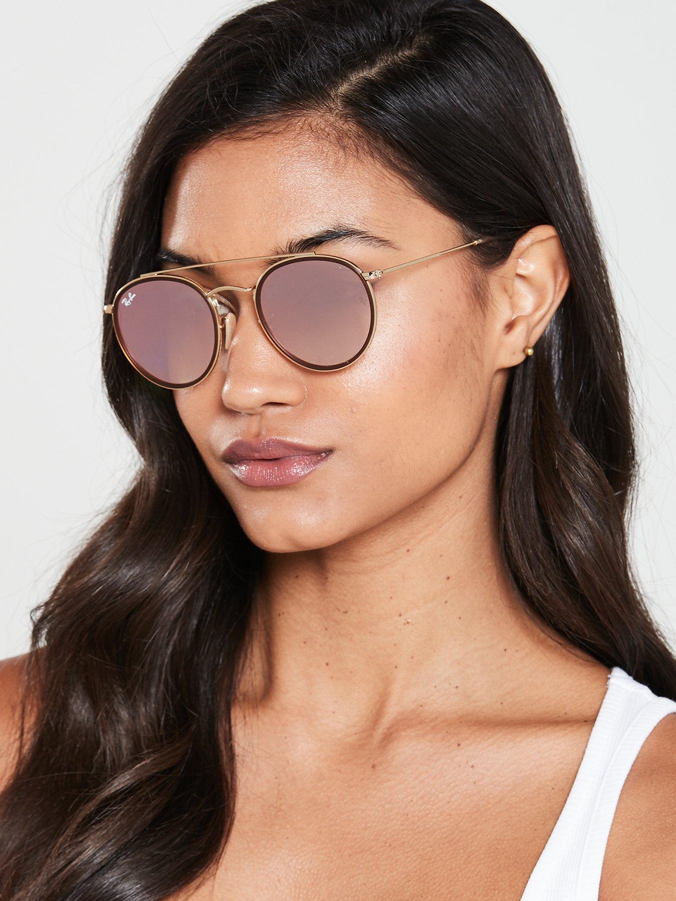 Ray Ban Round Sunglasses Gold Very Co Uk