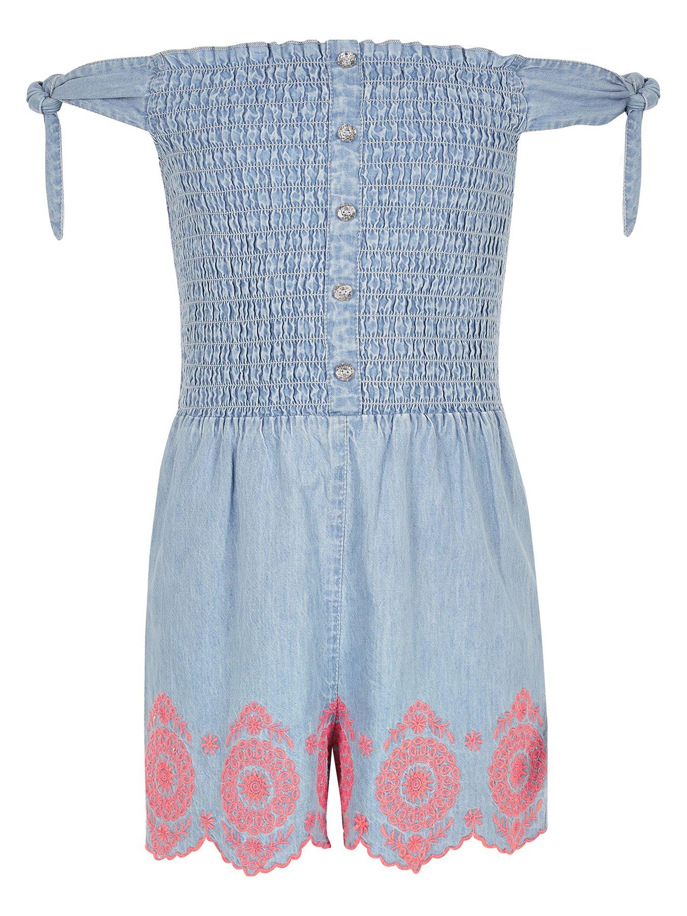 river island denim playsuit