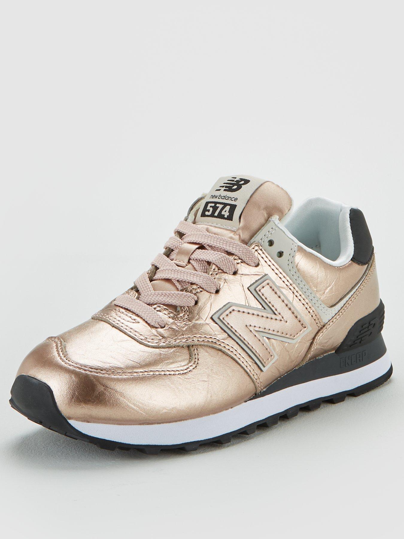 new balance 574 metallic rose gold