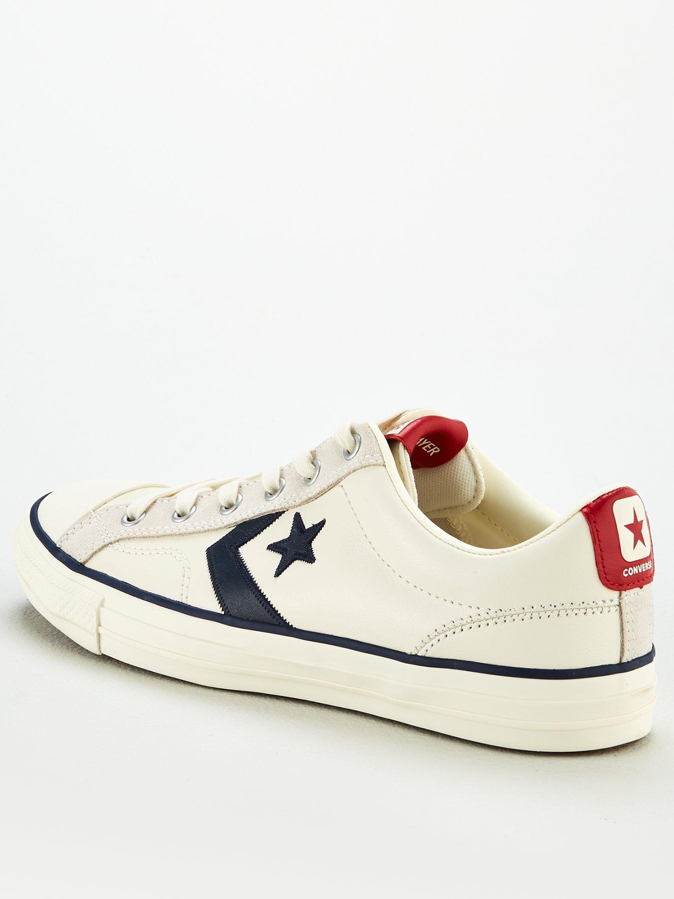converse star player ox white leather