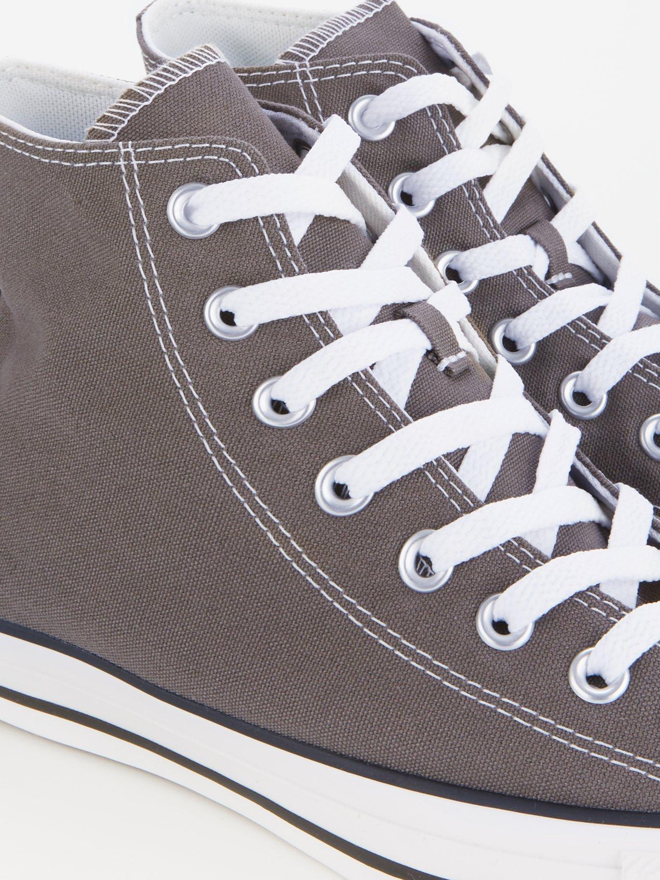 Grey converse mens shoes best sale