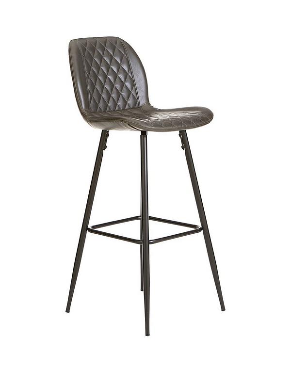 Alfie Faux Leather Bar Stool Very Co Uk, Faux Leather Bar Stools Grey