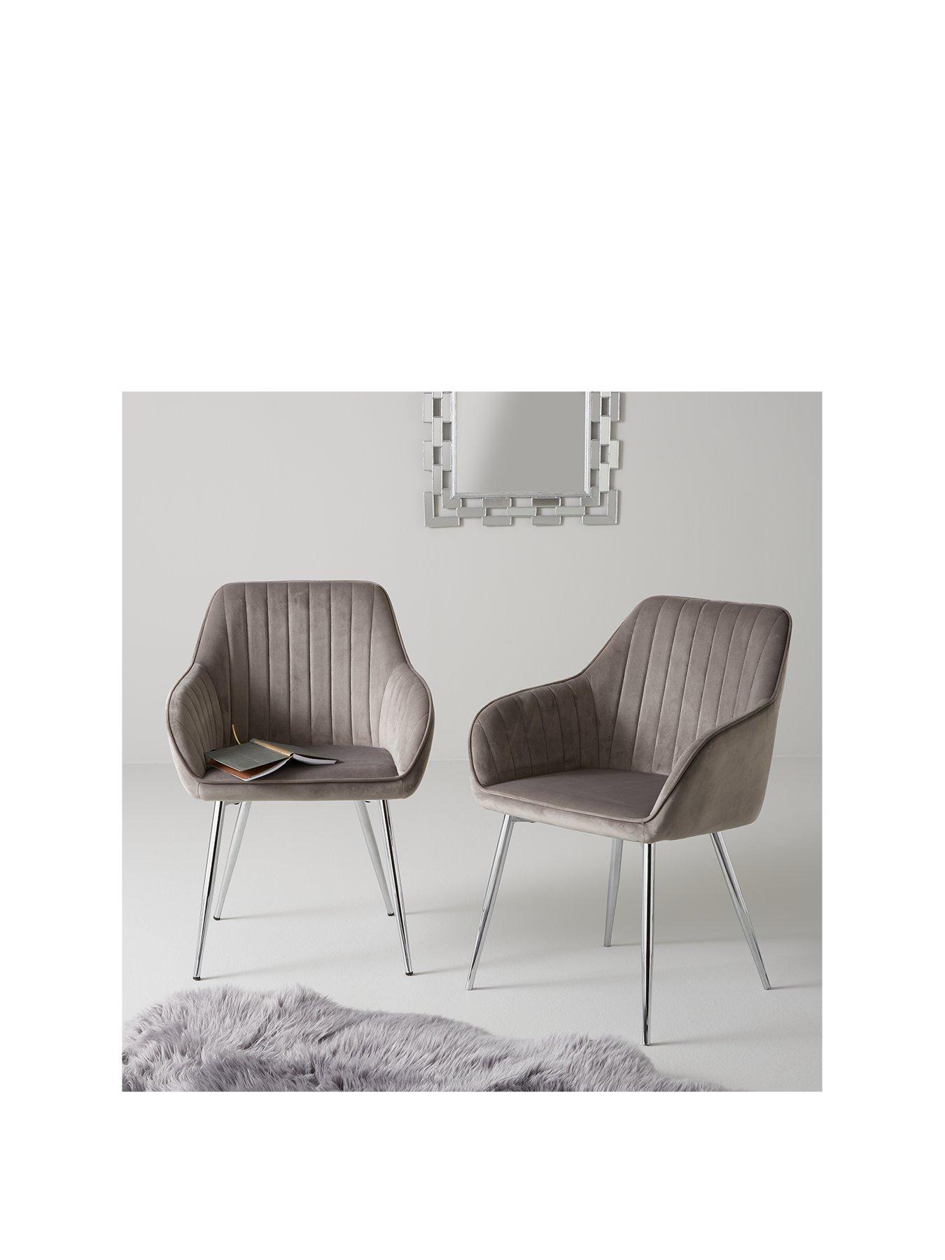 Very Home Pair of Alisha Dining Chairs - Grey- FSC® Certified