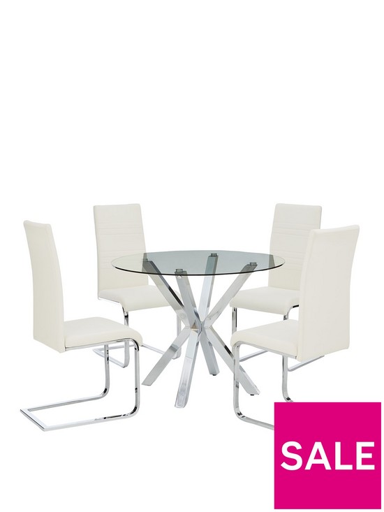 stillFront image of very-home-chopstick-100-cm-round-glass-dining-table-4-chairs