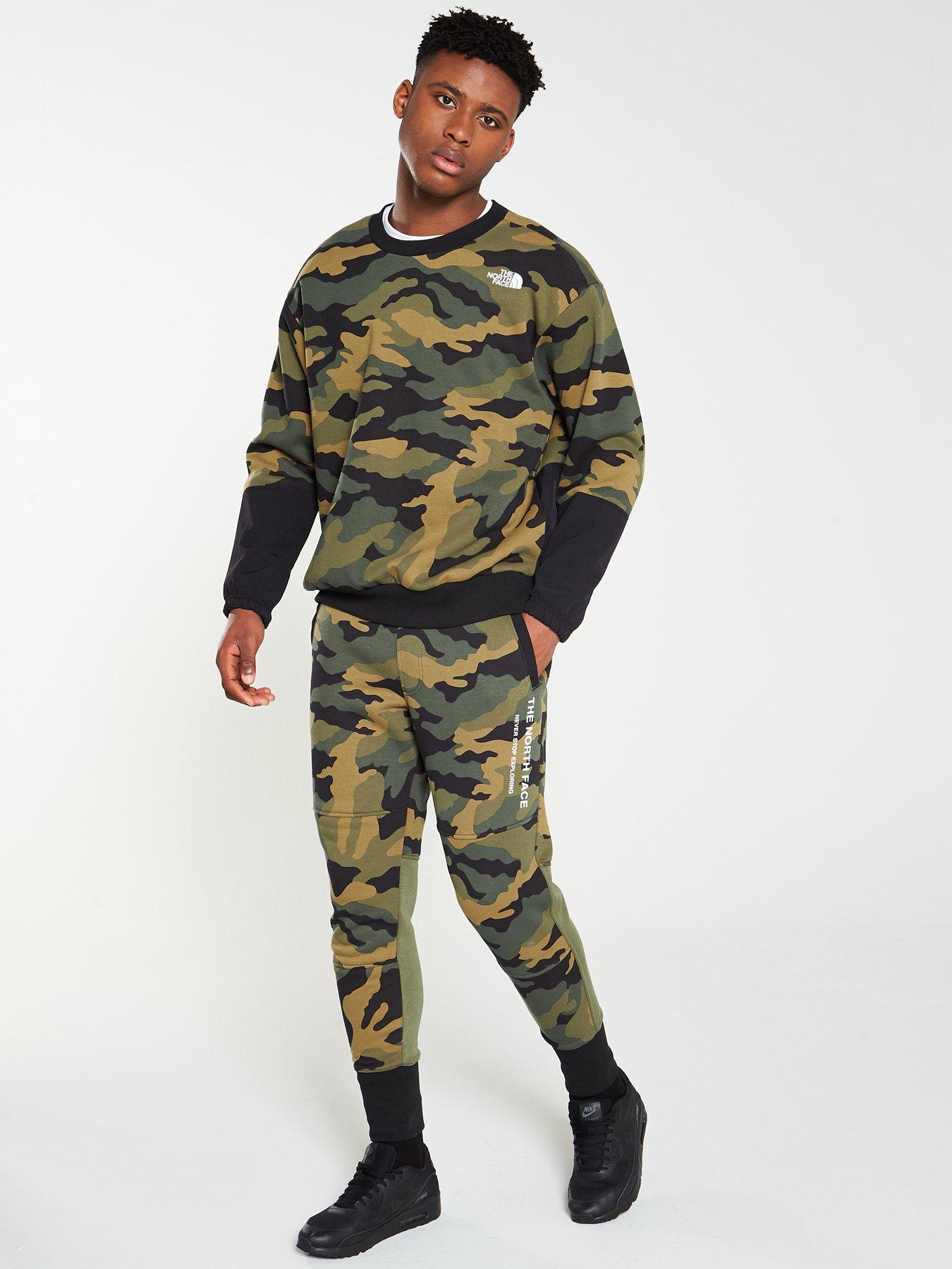 North face camo tracksuit on sale