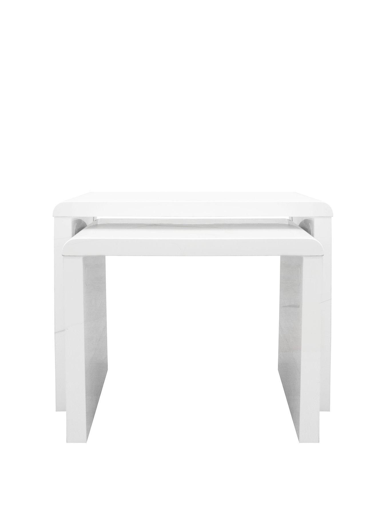 Very Home Atlantic Nest Of 2 Tables - Black Or White Gloss