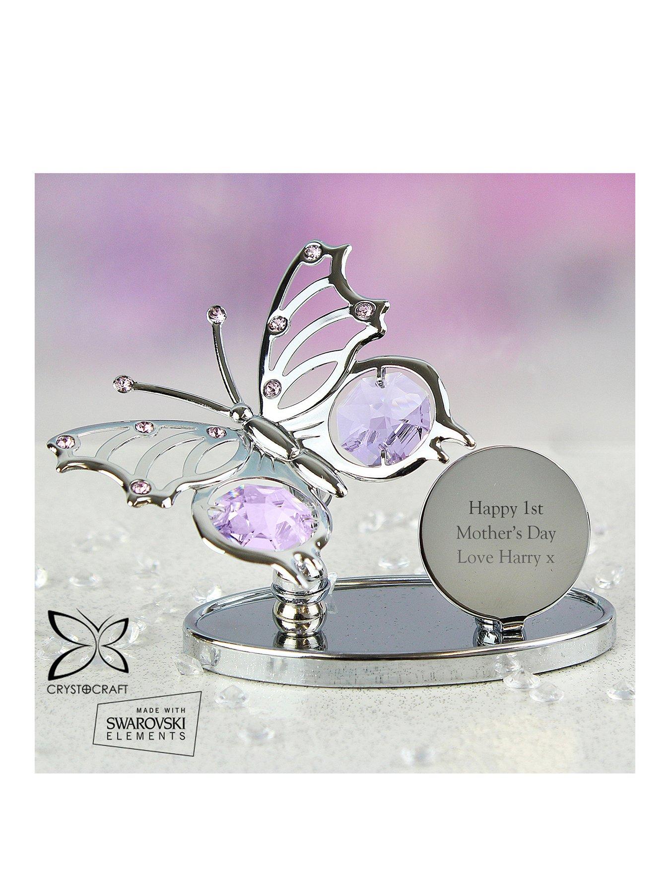 Image of The Personalised Memento Company Personalised Cyrstocraft Butterfly