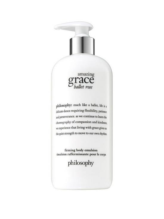 front image of philosophy-amazing-grace-ballet-rose-firming-body-lotion-480ml