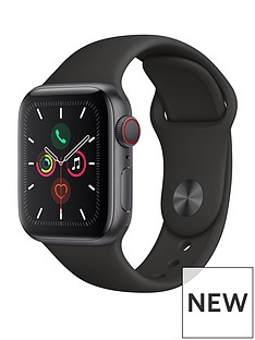 Apple Apple Watch Series 5 (GPS + Cellular), 40mm Space Grey Aluminium Case with Black Sport Band