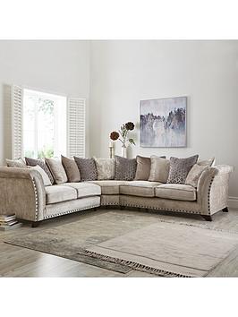 Product photograph of Very Home Caprera Fabric Scatter Back Corner Group Sofa from very.co.uk