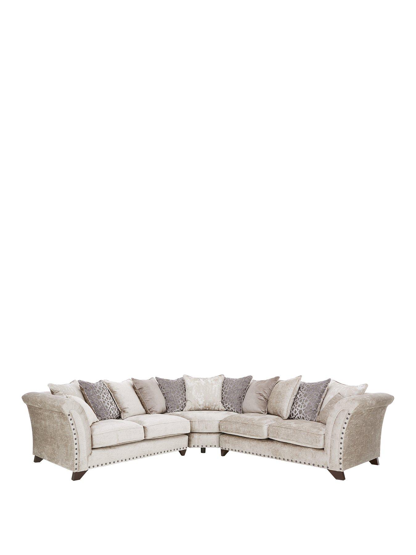 Product photograph of Very Home Caprera Fabric Scatter Back Corner Group Sofa from very.co.uk