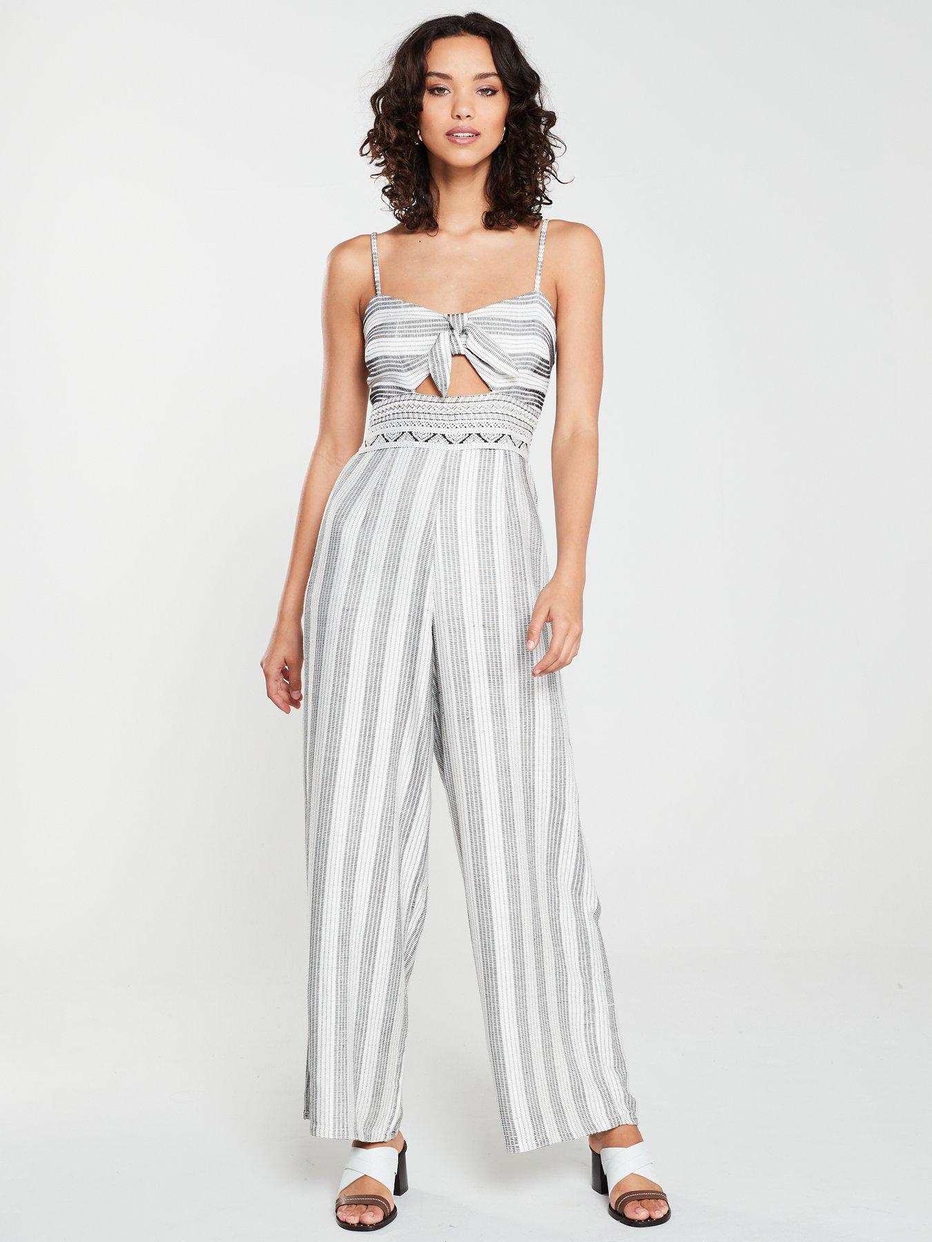 river island cream jumpsuit