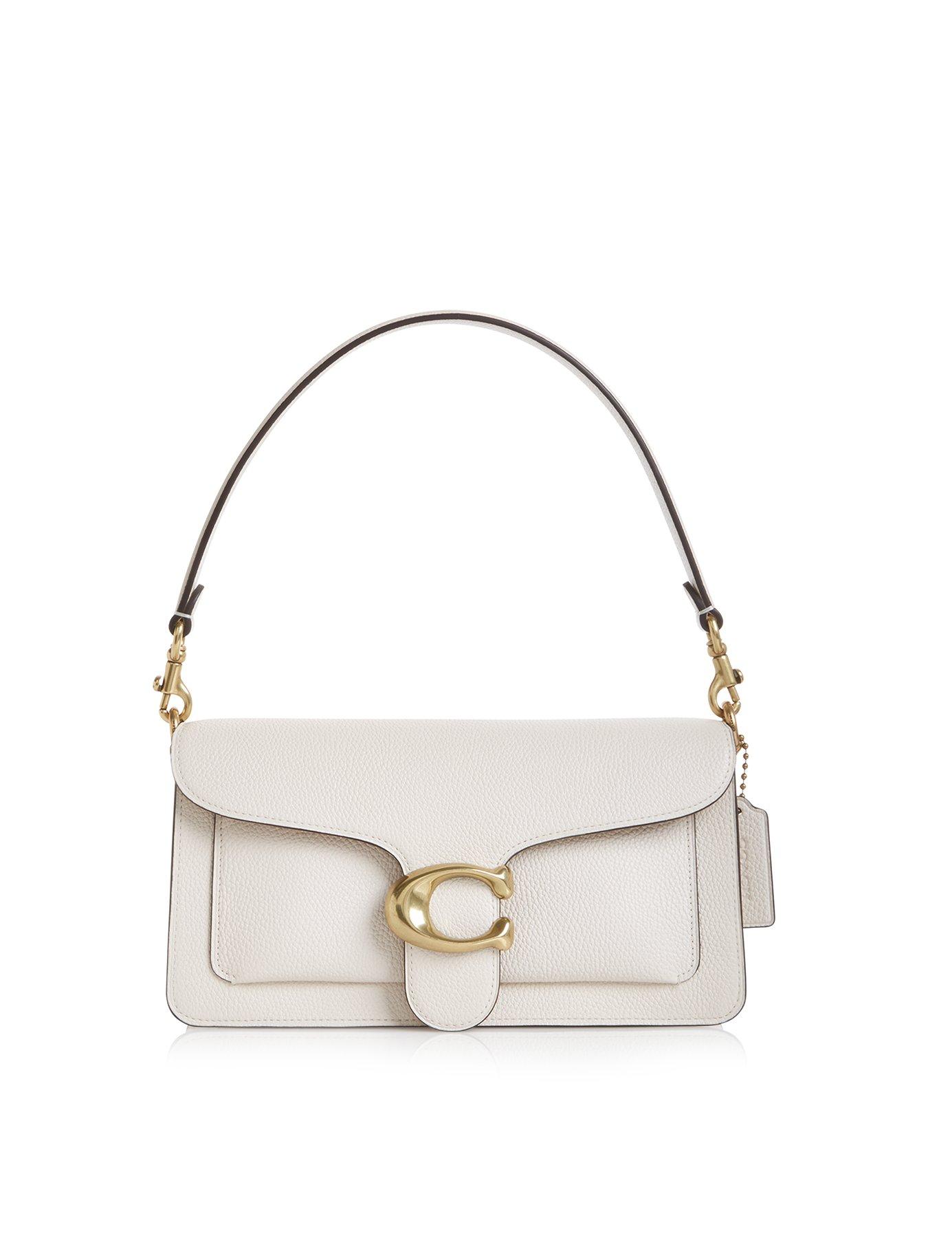 Tabby C Logo Cross Body Bag White