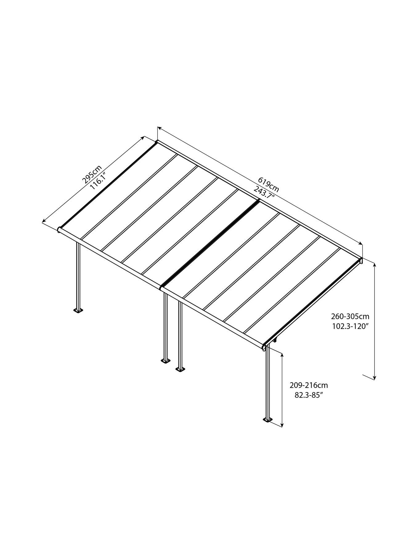Image 6 of 7 of Canopia by Palram Sierra Patio Cover 3 x 6.1m