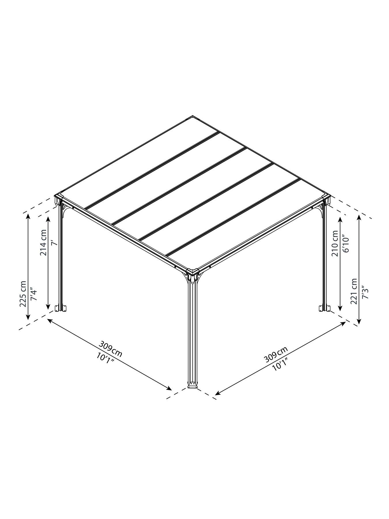 Image 6 of 6 of Canopia by Palram Gazebo Milano 3000