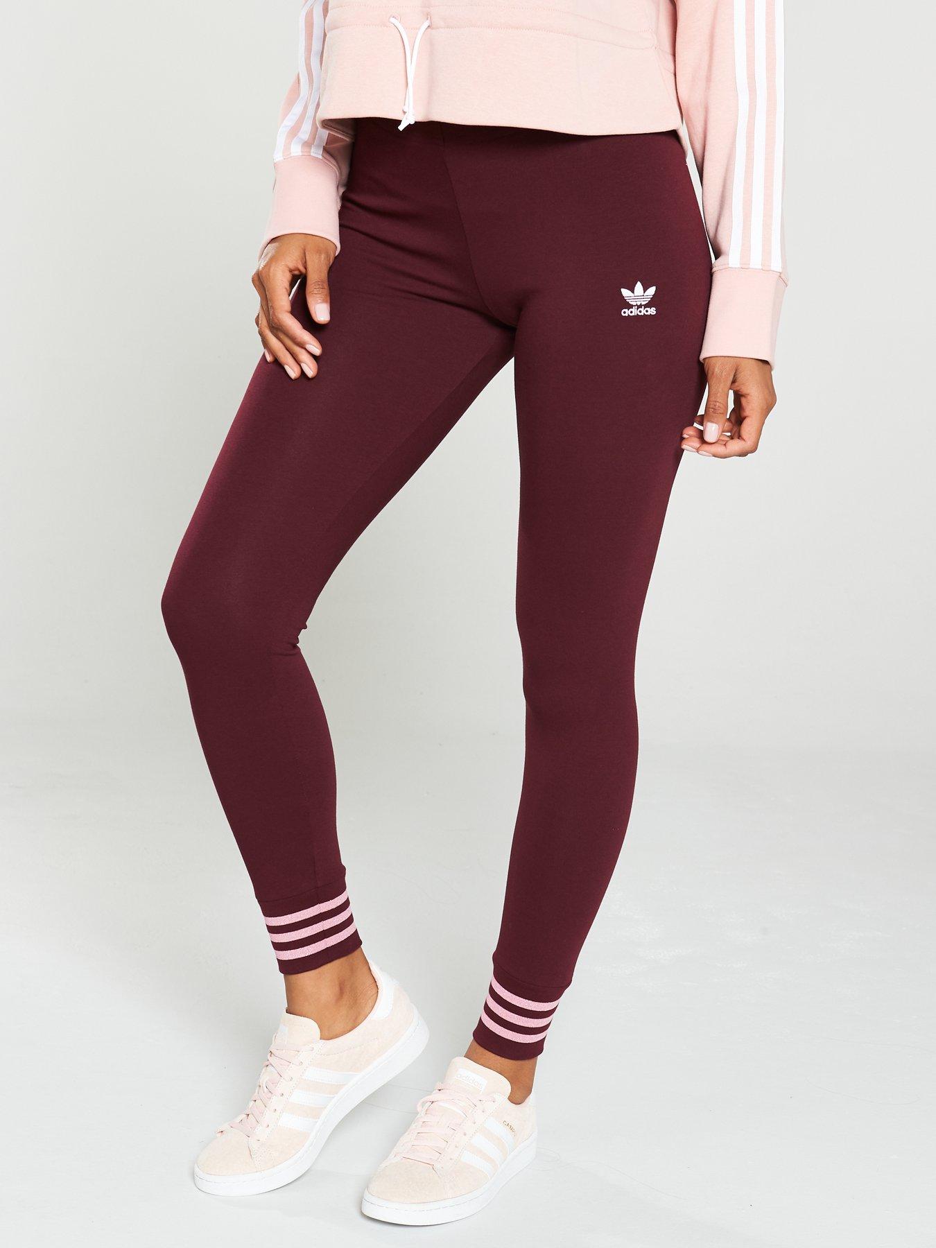 adidas leggings burgundy