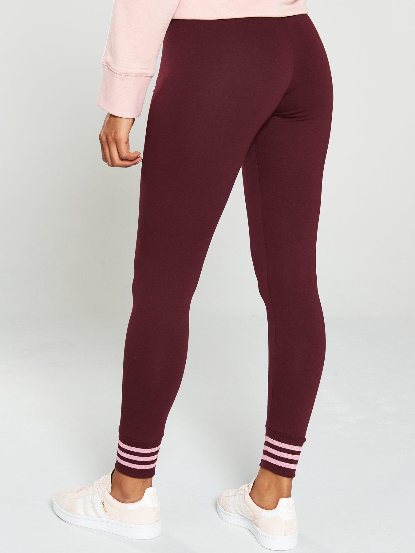 maroon adidas tights