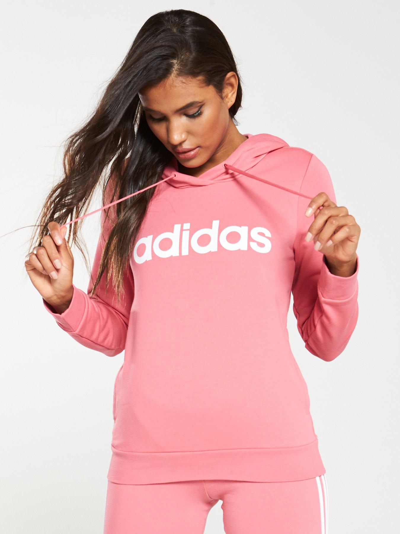 ladies pink adidas hoodie